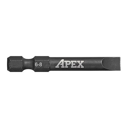 Apex Tool Group Bit, 2", Slotted, Power Drive, Sl6-8, 25 pcs. AMB2SL6-25