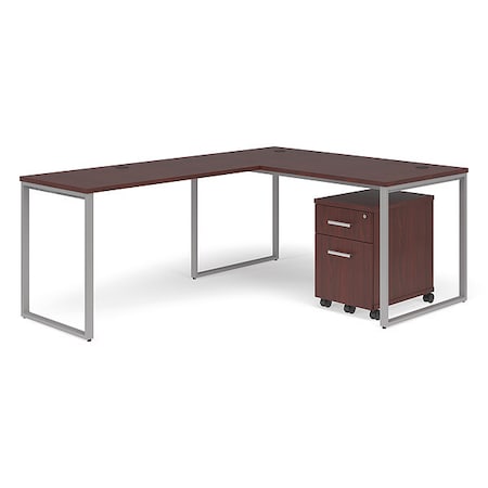 Ofm Fulcrum Desk, File Cabinet, Mahogany, 60" FUL-PKG-0027-MHG