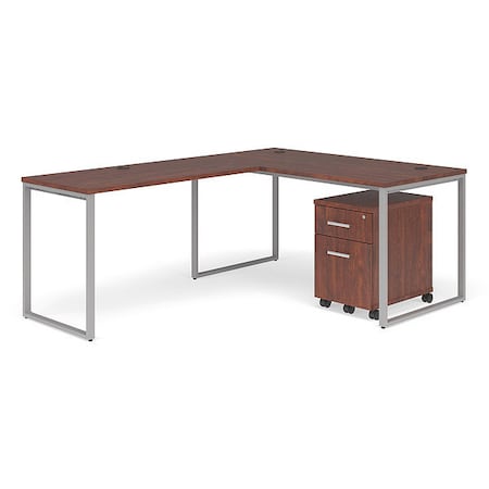 Ofm Fulcrum Desk, File Cabinet, Cherry, 60" FUL-PKG-0027-CHY