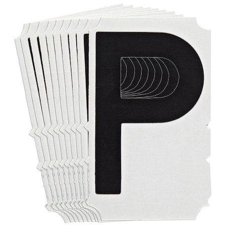 Brady LetterLabel, Polyester, 4-3/4inH, 3inW, PK10 5140P-P