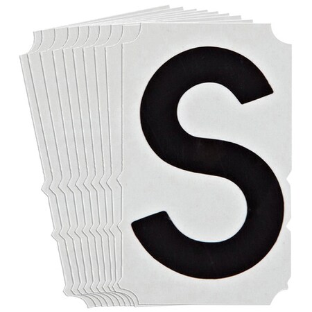 Brady LetterLabel, Polyester, 4-3/4inH, 3inW, PK10 5140P-S