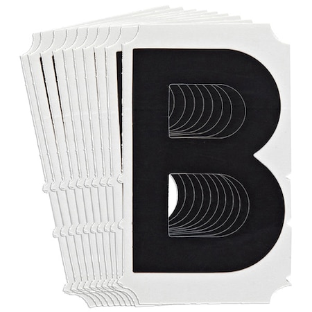 Brady LetterLabel, Polyester, 4-3/4inH, 3inW, PK10 5140P-B