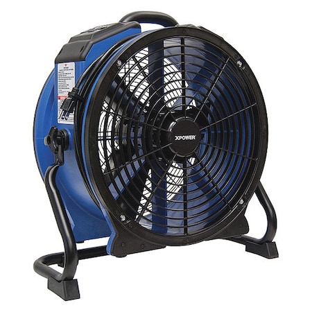 Xpower Industrial High Temperature Axial Air Mover W/ Power Outlets and 3 hr Timer, 1/3 HP, 3600 CFM, 2.8 Amps, Variable Speed X-48ATR