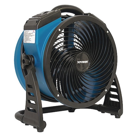 Xpower XPOWER P-26AR 4 Speed 13" Ventilation Commercial Fan, Blower, Fan with Built-in Power Outlets P-26AR