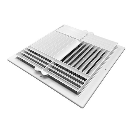 Deflecto 12 X 12 Ceiling Register Four Way Plastic Rgc1212