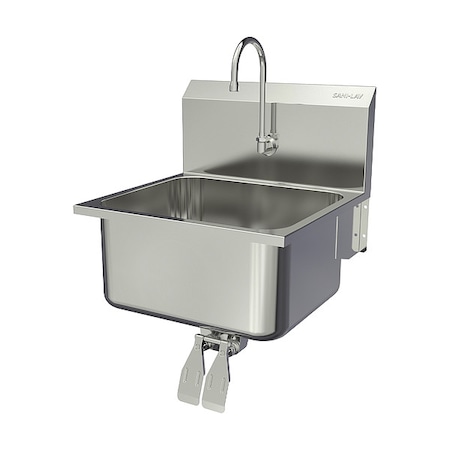 Sani-Lav Wash Station, 21"x20"x19.5", Silver 515L-0.5