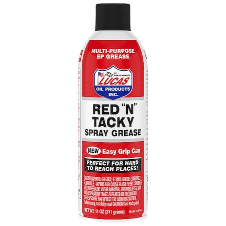 Lucas Oil Red N Tacky Spray Grease, 11 oz. 11025L