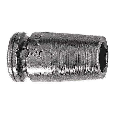 Apex 1/4" Square Drive, 10mm Metric Socket, 6 Points, 1/4 Sq Dr 10mm DBL Hex 25.4mm OAL 10MM11-D