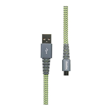 Roadking Hvy-Dty Mcro USB Chrg/Sync Cbl, Grn, 6 ft. RK06135