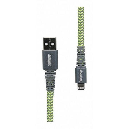 Roadking Hvy-Dty Lghtnng Chrg/Sync Cbl, Grn, 6 ft. RK06235