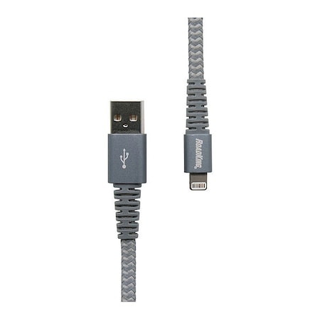 Roadking Hvy-Dty Lghtnng Chrg/Sync Cbl, Slvr, 6 ft. RK06236