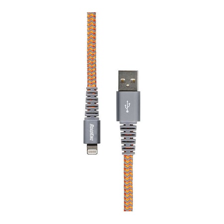 Roadking Hvy-Dty Lghtnng Chrg/Sync Cbl, Org, 6 ft. RK06237