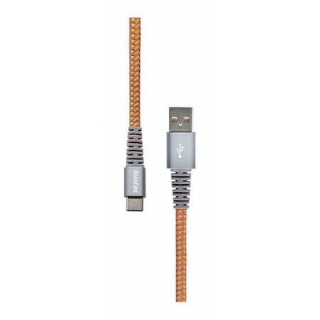 Roadking Hvy-Dty USB-C Chrgr/Sync Cable, Org, 6 ft. RK06337