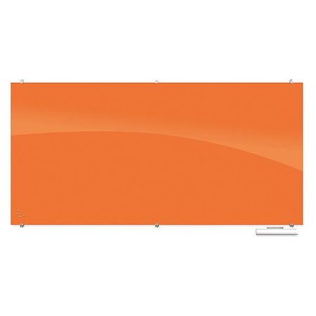 Mooreco Magnetc, Glass Board, 47.24"Hx94.49"W, Orng 83846-ORANGE