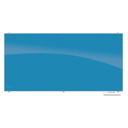 Mooreco Magnetc, Glass Board, 47.24"Hx94.49"W, Blue 83846-BLUE