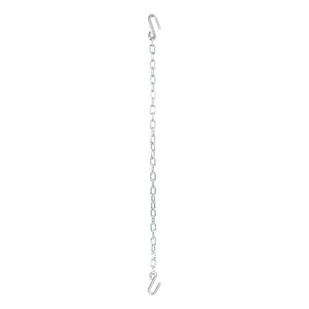 Curt Sfty Chain w/2 S-Hooks, Clr Znc, 48", 80031 80031
