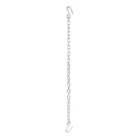 Curt Sfty Chain w/2 S-Hooks, Clr Znc, 48", 80301 80301