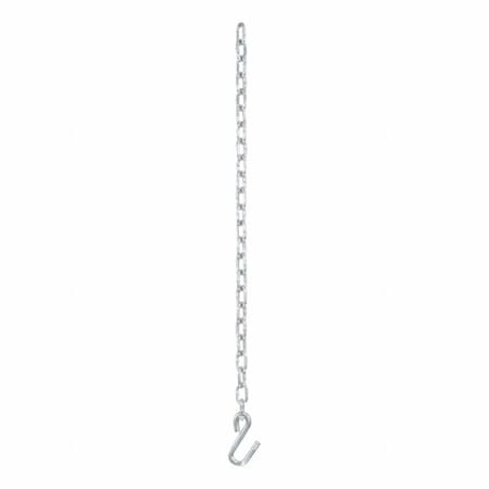Curt Sfty Chain, 1 S Hook, Clr Zinc, 27", 80020 80020