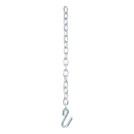 Curt Safety Chain, 1 S-Hook, Clr Zinc, 27", 80300 80300