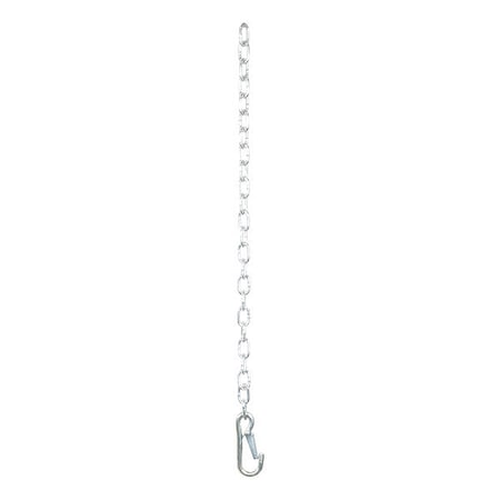 Curt Sfty Chain, 1 Snap Hook, Clr Znc, 27", 80312 80312