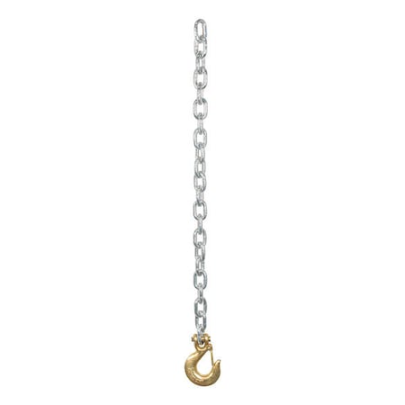 Curt Sfty Chain w/1 Clvs Hk, Clr Znc, 35", 80315 80315