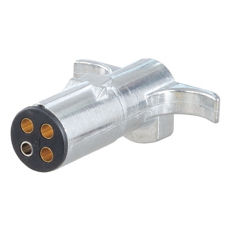 Curt Rnd 4-Way Cnnctr Plug, Trailer Side, 58061 58061
