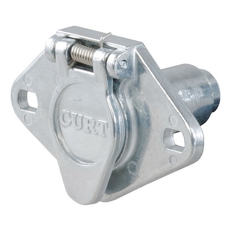 Curt Rnd 4-Way Cnnctr Sckt, Vehicle Side, 58070 58070