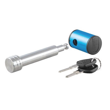 Curt Hitch Lock, 2" Rcvr, Right-Angle, SS, 5/8" 23502