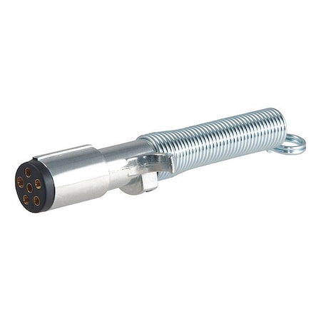 Curt Rnd 6-Way Connector Plug w/Spring, 58083 58083