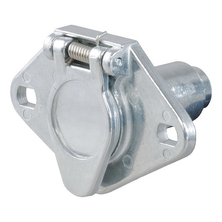 Curt Rnd 6-Way Connector Socket, Vehicle Side 58091