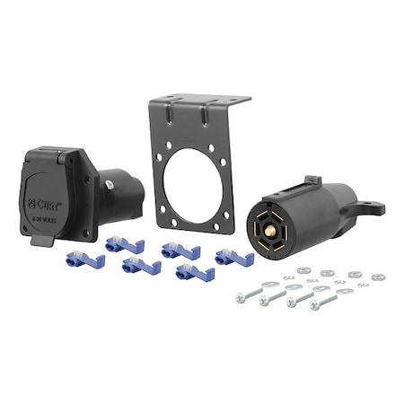 Curt RV 7-Way Blade Cnnctr Plug/Socket, 58152 58152