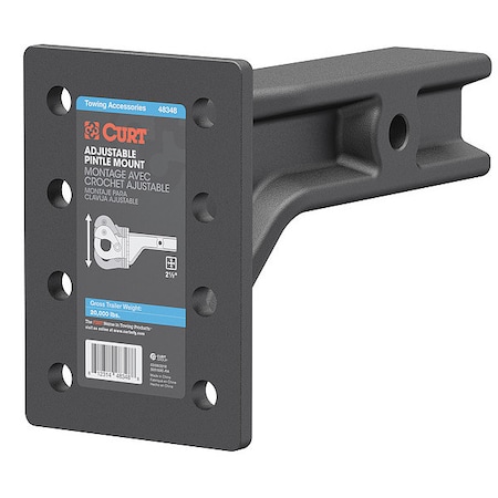 Curt Adjustable Pintle Mount, 48348 48348