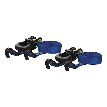 Curt Blue Cargo Straps w/J-Hooks, 16 ft., PK2 83020
