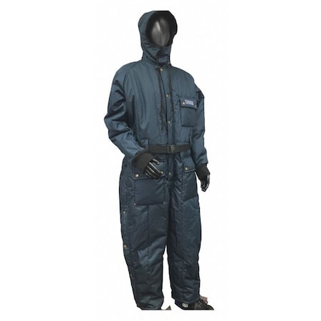 Polar Plus Heavy Duty Hooded Coverall -50F L-Tall, 430 Denier Nylon Oxford Urethane-Coated Shell, Navy, L Tall 22020NT