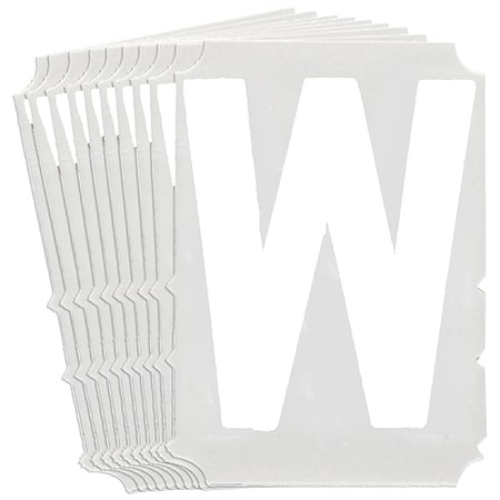 Brady LetterLabel, Polyester, 4inH, 3-3/4inW, PK10 5170P-W