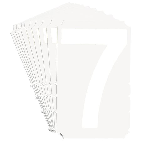 Brady NumberLabel, Polyester, 4inH, 3inW, PK10 5170P-7