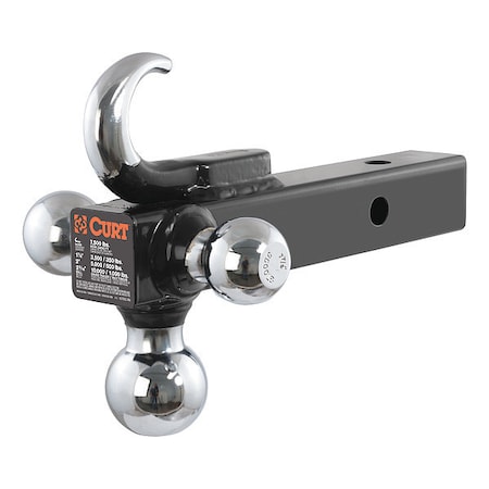 Curt Multi-Ball Mount w/Hook, 2" Solid Shank 45675