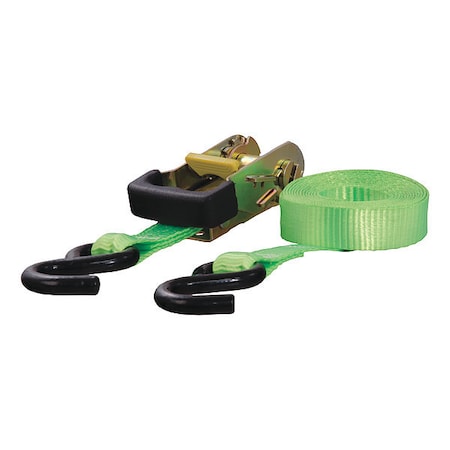 Curt Cargo Strap w/S-Hooks, 16 ft., Lime Green 83027