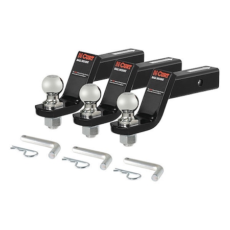 Curt Loaded Ball Mounts, 4" Drop, PK3 45057