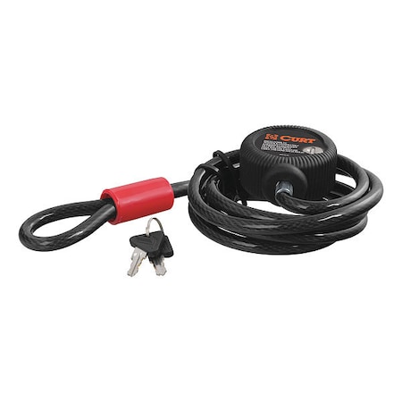 Curt Multi-Use Cable Lock, 6 ft.x3/8" Cable 23666