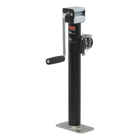 Curt Pipe-Mnt Swvl Jck w/Side Handle, 15" Trvl 25005