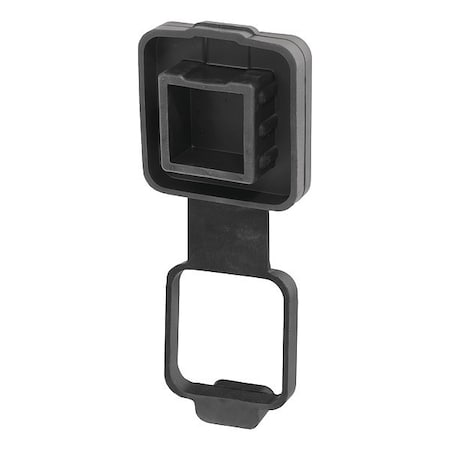 Curt Rbbr Htch Tube Cvr w/4-Way Flt Holder, 2" 21728