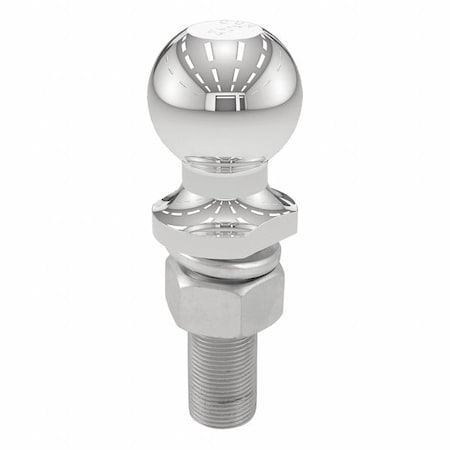 Curt Trailer Ball, 1"x3" Shnk, 6000 lb., Chrm, 2" 40020