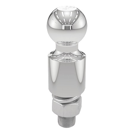 Curt Trailer Ball, 1"x2-1/8" Shank, Rise, 2" 40034