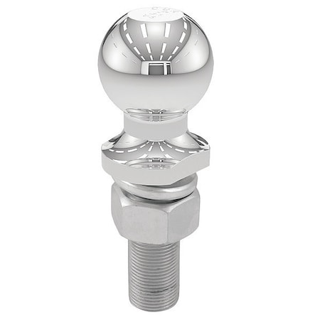 Curt Trailer Ball, 1"x3" Shnk, 6000 lb., Chrm, 2" 40074