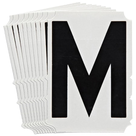 Brady LetterLabel, Polyester, 6-3/4inH, 5inW, PK10 5180P-M