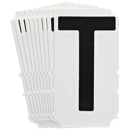 Brady LetterLabel, Polyester, 6-3/4inH, 4inW, PK10 5180P-T