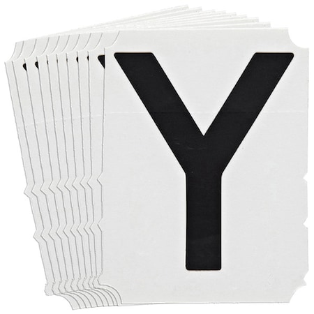 Brady LetterLabel, 6-3/4inH, 5-3/8inW, PK10 5180P-Y