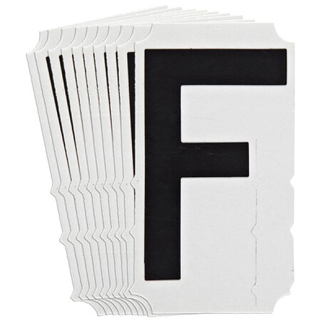 Brady LetterLabel, Polyester, 6-3/4inH, 4inW, PK10 5180P-F