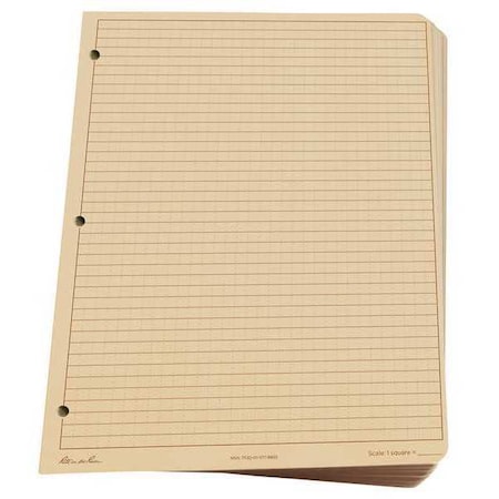 Rite In The Rain Loose Leaf Paper, All Weather, Brown, PK100 982T-MX